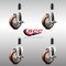 Service Caster 4 Inch 316SS Maroon Poly Swivel 1 Inch Expanding Stem Caster Set Brake SCC SCC-SS316EX20S414-PPUB-MRN-TLB-1-4 - alternate 3